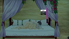 A crazy anime girl in a steamy game