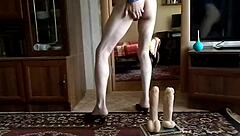 Transvestite Ksyusha Passes Fart in Anal Toys Session