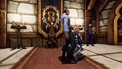what's happening in the throne room warcraft parody sex?