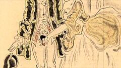 Vintage illustration with erotic elements from antique times