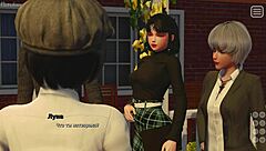 3D cartoon with an Asian heroine and a glasses wearing bully who is also the hero