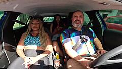 renata carvalho stopped for ride and joined in juicy blowjob