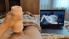 Many orgasms with cum and lubrication in a compilation with a big cock lover