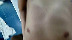 Masked Brunette Kitty Tittyfucks Master's Big Dick!