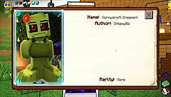 Big tits bouncing in HornyCraft parody with monster cock