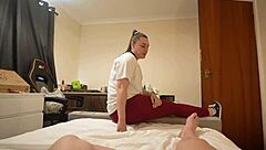 Step sister seduces step brother and gives him a deep blow job