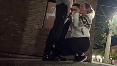 Extremely Risky Bar Blowjob And Downtown Sucking And Flashing