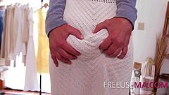 Ava Davis and Cassie Del Isla in thrift store freeuse.