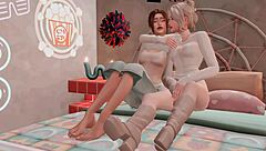 futanari stepsister dominates with hard anal and facefuck in hentai