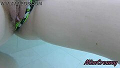 flashing cock at stepdaughter in crowded public pool leads to risky mutual masturbation