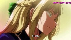 Big boobed blonde gets some classmate action in this animated hentai