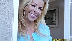 Loving My Blonde Stepmom's Huge Tits