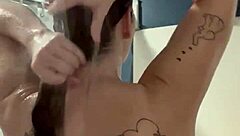 Steamy shower scene with big tits and hot cum scene with a gay amateur