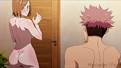 Jujutsu Kaisen: Nobara and Yuji's hot scene in anime hentai