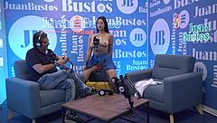 Oiled Latina Kataleya Ross Rides Vibrator Machine to Climax on Podcast