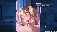 Harem game with blonde nun and monster cock action