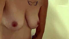 Steamy shower scene with big tits and hot cum scene with a gay amateur