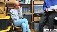 Black Teen 18+ Gets Busted by Cop for Stealing Leash at Work