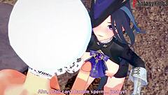clorinde fucking in genshin impact fantasy
