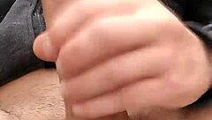 Skinny amateur masturbates outdoors near neighbor's view