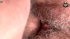 closeup view of hairy pussy during fuck