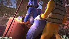 3D animated compilation of Krystal Star-Fox in hentai form