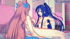 tsubasa and maria in intense futanari sex scene!