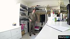 boss catches nanny amia miley rubbin’ herself instead of workin’...