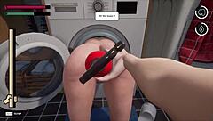 Stepmom stuck in washing machine leads to wild anal stretching gameplay