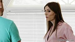 korra del rio massaging a cute guy