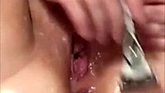 i watched my curvy girlfriend shaving her legs and pussy in the bath, her tits glistening as she prepared for our intimate moment.