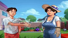 overwhelmed by the big tits in summer time saga unc part 7