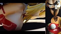 lucy bunny gets covered in figures patreon animejoker