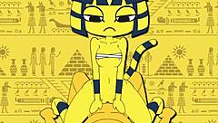 original ankha animation in wild cartoon style