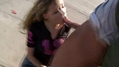 White Teen Gets Fucked By Two Guys In Public