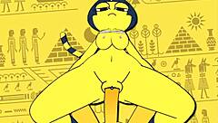 original ankha animation in wild cartoon style