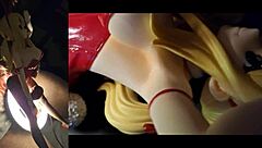 lucy bunny gets covered in figures patreon animejoker