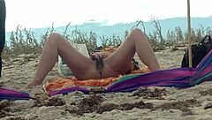 Seductive MILF Handjobs Stranger on Nude Beach