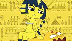 original ankha animation in wild cartoon style