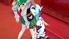 Eula and rosaria fuck venti intensely!