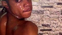 Black cock fucking and ass worshiping in anime style video