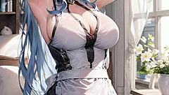 Butler Gets Monster Cock Creampie Surprise