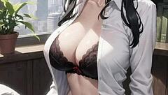 In 3D animated dungeons, a cute teen masturbates her pussy with ASMR sounds.