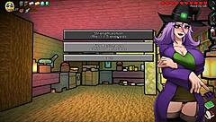 Public creampie in the crowd - HornyCraft parody hentai game