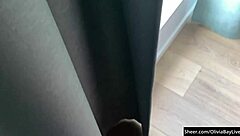 Spying my busty neighbor fuck this huge tits olivia bay?