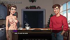 3D animated game of wife cheating with neighbor's big cock