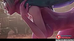 Sizzling 3D hentai featuring hot elf action in a cave