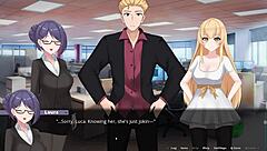 Aya Bent Over for Doggystyle Blowjob with Big Cock in Anime Cartoon