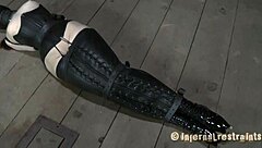 Masked Brunette Slave Gratifies With Hardcore Toys!