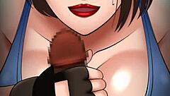 Jill continues to tease me with my own dick for a very long time